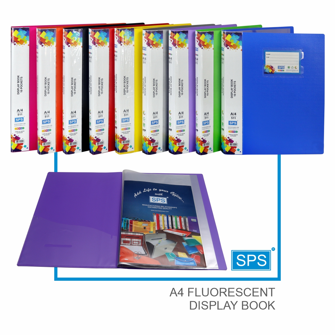 A4  FLUORESCENT DISPLAY BOOKS
